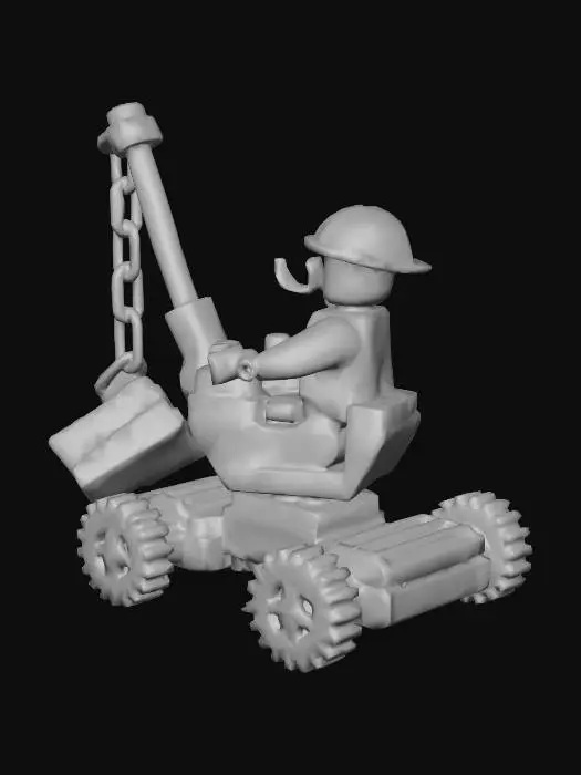 3D model for LEGO Construction Worker