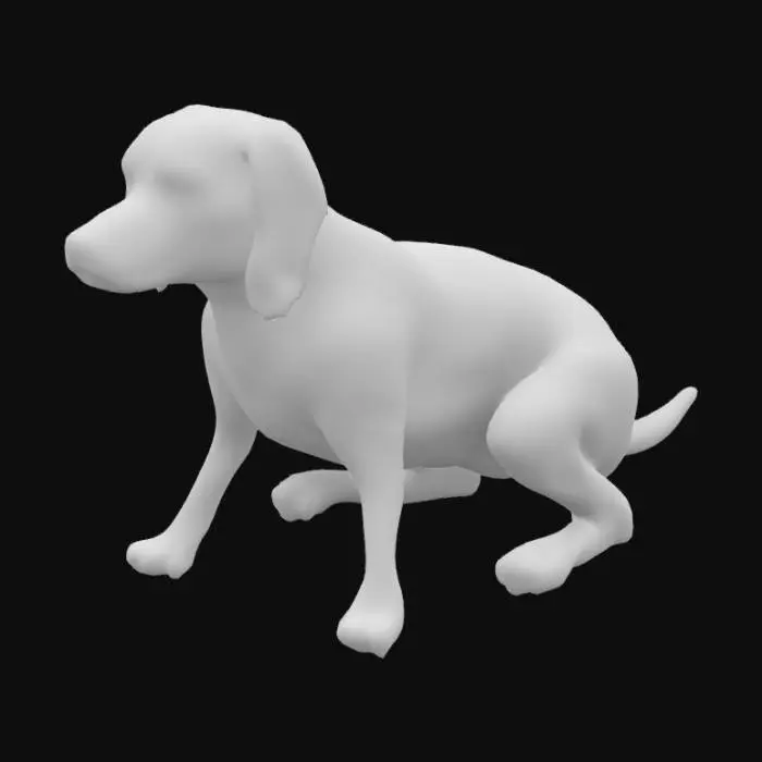 3D model for Cozy Beagle on Couch