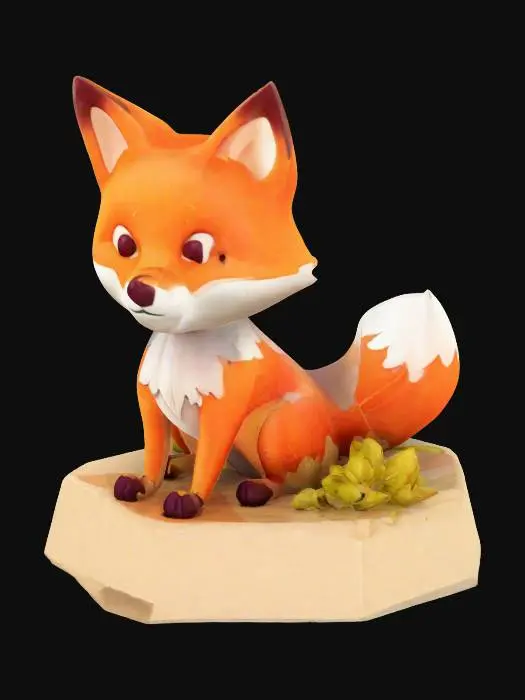 3D model for Whimsical Fox Tableau