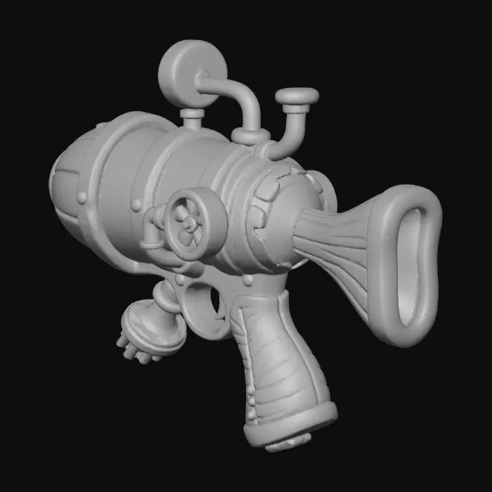 3D model for Steampunk Blaster
