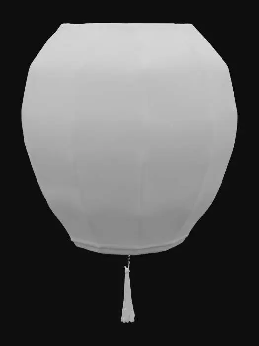 3D model for [3D] [游戏资产] 一个漂浮空中的孔明灯, 高度详细, 逼真的3D模型、高度风格化且拥有8K纹理。采用明亮鲜艳的配色方案。黑色背景 .