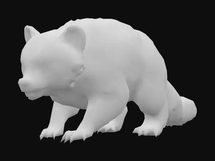 3D model for south african Honey Badger, anime like pokemon, spiritual pets. fantasy,Stylized, epic and magestic south african Honey Badger. fierce, mature