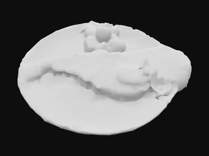 3D model for Create a collection of funny and surreal food dishes using imaginary or mythical creatures as the main ingredients. Each dish should look like a gourmet restaurant plate, with detailed garnishes and sides. Include whimsical features like cooked steak or ham, roasted veggies. Use unexpected flavor combinations and humorous plating, The creatures can be fantasy animals. Keep the style lighthearted, absurd, and visually rich, #food#, #food#