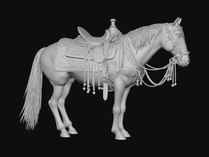 3D model for stylized, trade pack for horse
