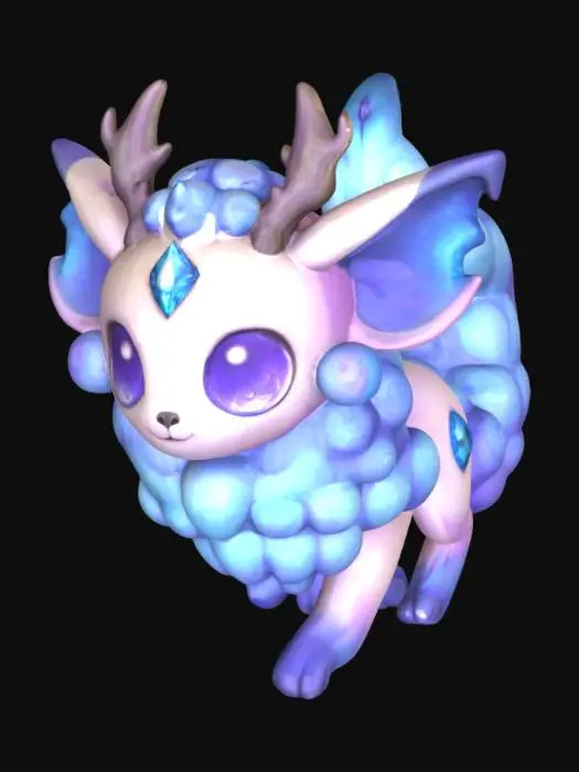 3D model for Mystic Flufficorn, #SketchTo3D#