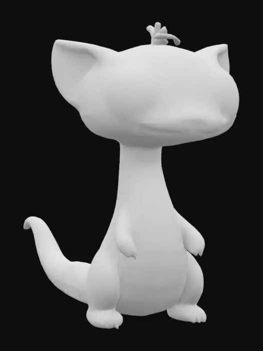 3D model for Cute Fakemon snake, fantasy, creature
