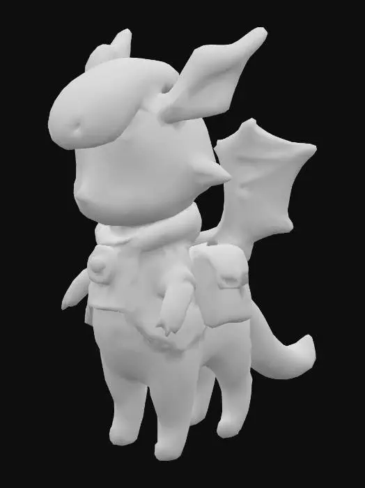 3D model for anime like pokemon, cute animal spiritual pets. fantasy, chibi baby, fantasy, elemental. Wings. mature. palword, pixard. mount
saddle