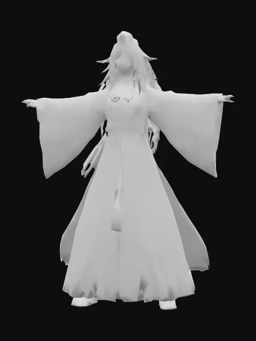 3D model for Anime Costume, genshing impact, legend of neverlad, ragnarok online style. short hair. cute and epic