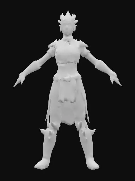 3D model for Anime Costume, genshing impact, legend of neverlad, ragnarok online style. short hair. epic. fantasy, skald or assassin.