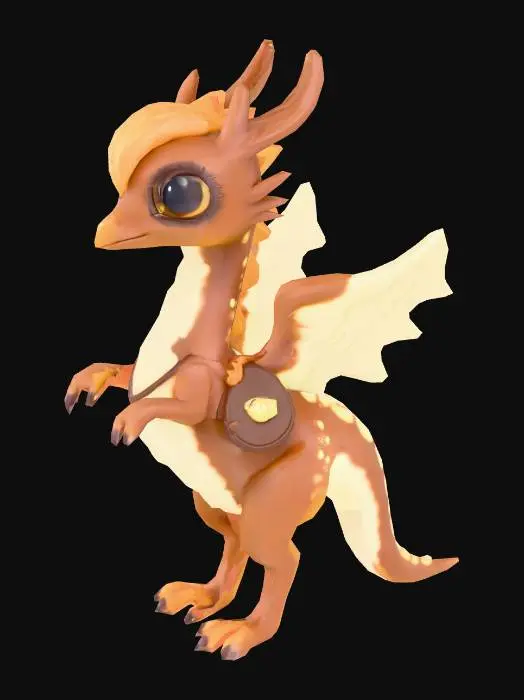 3D model for anime like pokemon, cute animal spiritual pets. fantasy, chibi, fantasy, elemental. Chocolate mount, made of chocolate,Peryton griffin, mytical beast. wing. saddle Chocolate and candies. Peryton