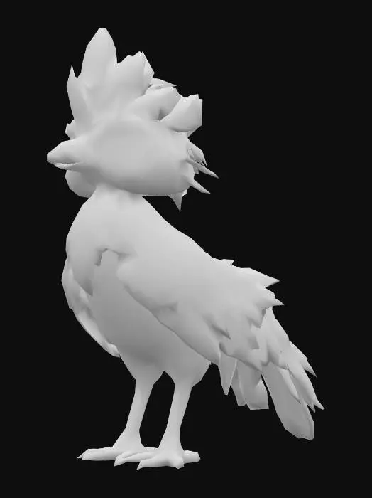 3D model for anime like pokemon, spiritual pets. fantasy,Stylized, epic and cute Peryton, mythical creature