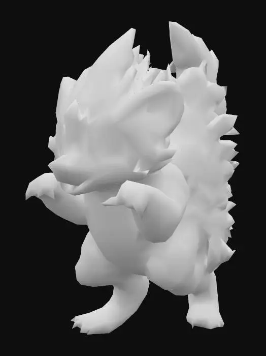 3D model for anime like pokemon, spiritual pets. fantasy,Stylized, epic and magestic south african Honey Badger. creature