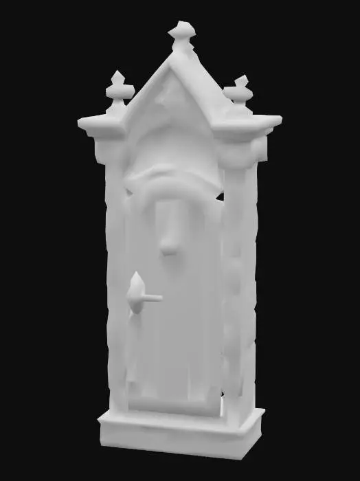3D model for stylized fantasy mailbox, medieval. 