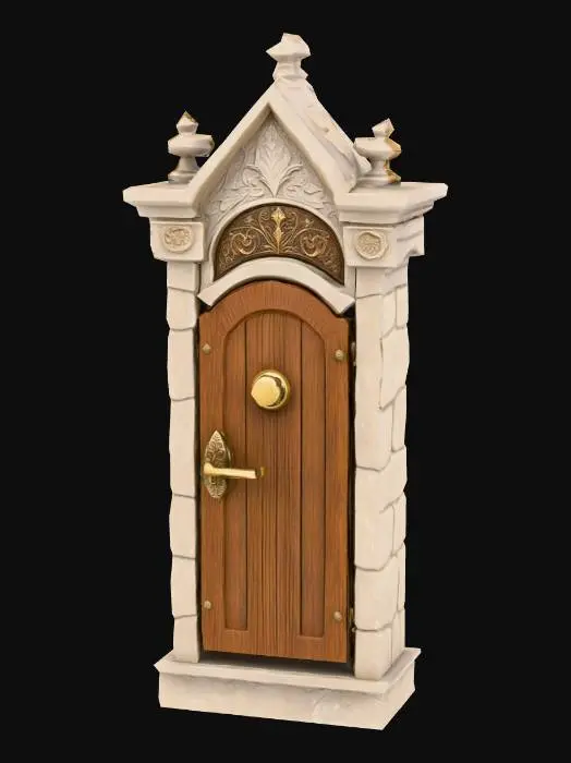 3D model for stylized fantasy mailbox, medieval. 