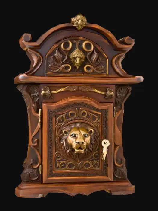 3D model for stylized fantasy mailbox, medieval. 