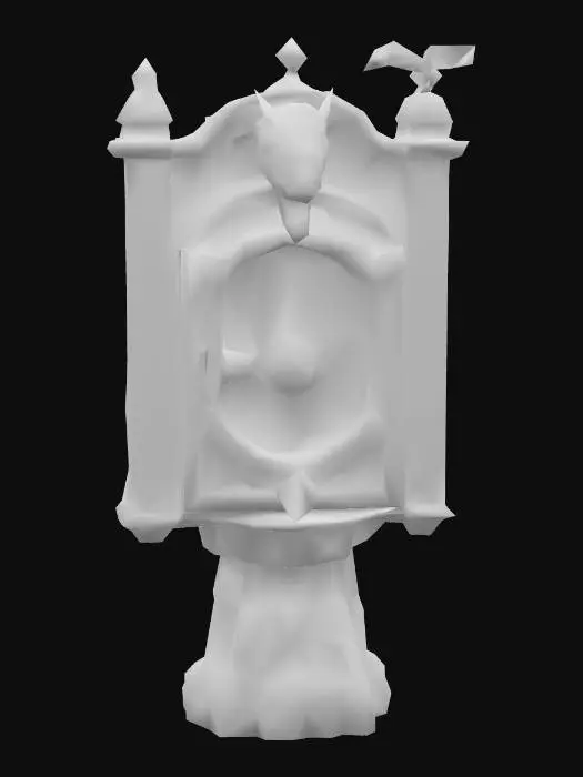 3D model for stylized fantasy mailbox, medieval. 