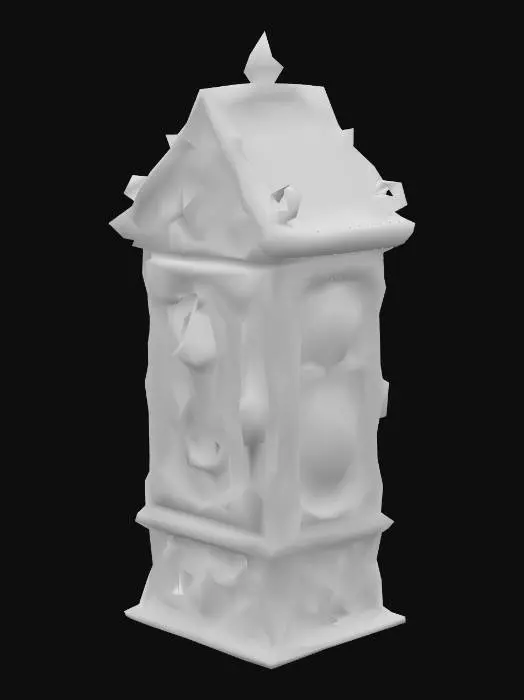 3D model for stylized fantasy mailbox, medieval. 