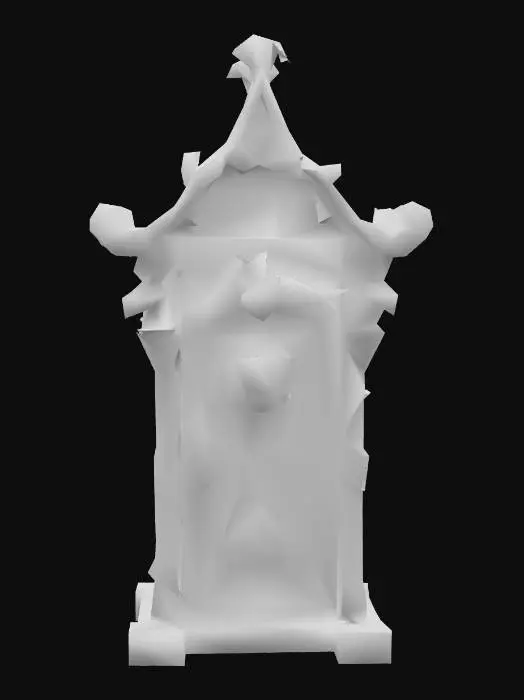 3D model for stylized fantasy mailbox, medieval. 