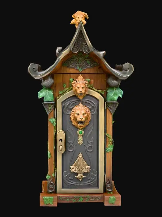 3D model for stylized fantasy mailbox, medieval. 