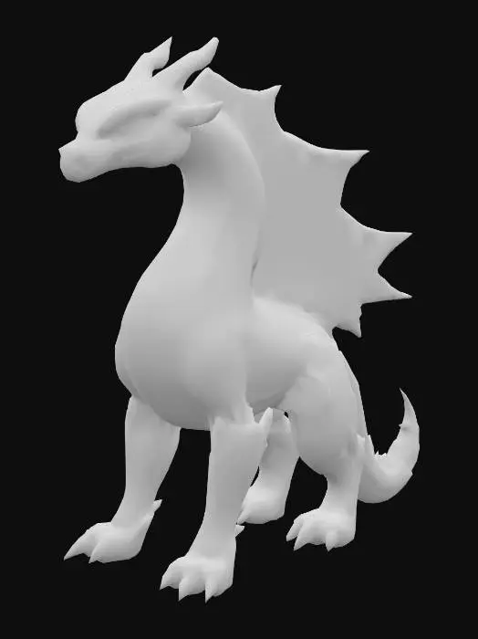 3D model for #PBR#, Shiny scaly rainbow animal, pokemon like Epic Mount .Spiritual, elemental creature Mature, sparkly, wet, shining or armored, #PBR#
