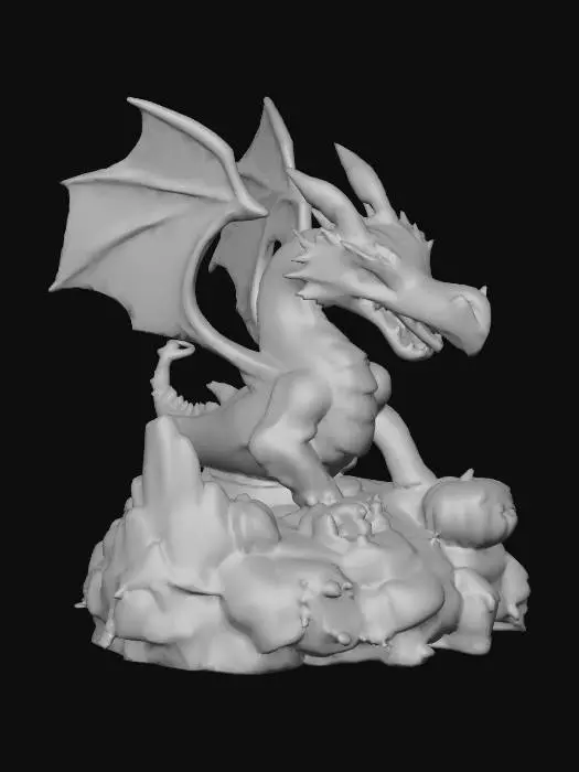 3D model for stylized dragon, mmo. haloween themed , #Halloween2025#