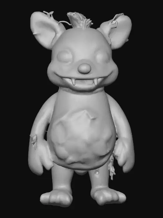 3D model for stylized wild animal plushies, stuffed creepy halloween themed animal, undead zombie theme, fun look., #Halloween2025#