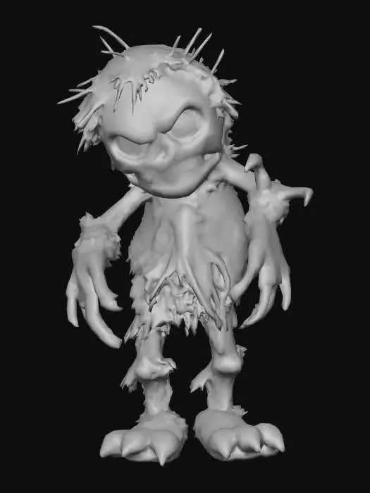 3D model for stylized wild animal plushies, stuffed creepy halloween themed animal, undead zombie theme, fun look., #Halloween2025#