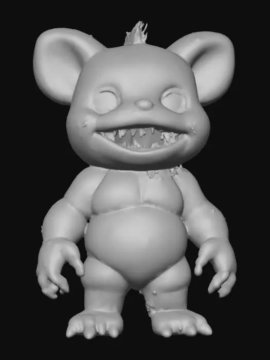 3D model for stylized wild animal plushies, stuffed creepy halloween themed animal, undead zombie theme, fun look., #Halloween2025#