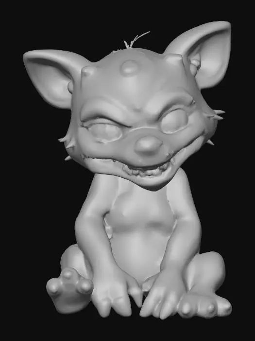 3D model for stylized wild animal plushies, stuffed creepy halloween themed animal, undead zombie theme, fun look., #Halloween2025#