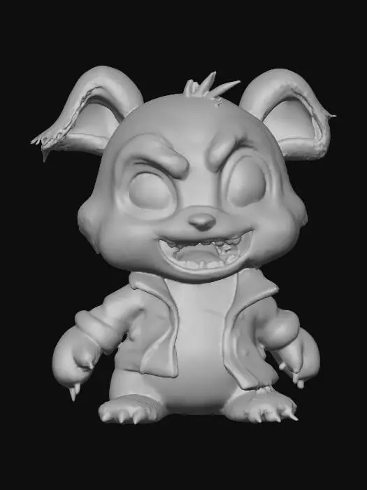 3D model for stylized wild animal plushies, stuffed creepy halloween themed animal, undead zombie theme, fun look., #Halloween2025#