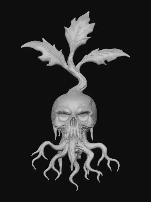 3D model for Mandrake Skull, #Halloween2025#