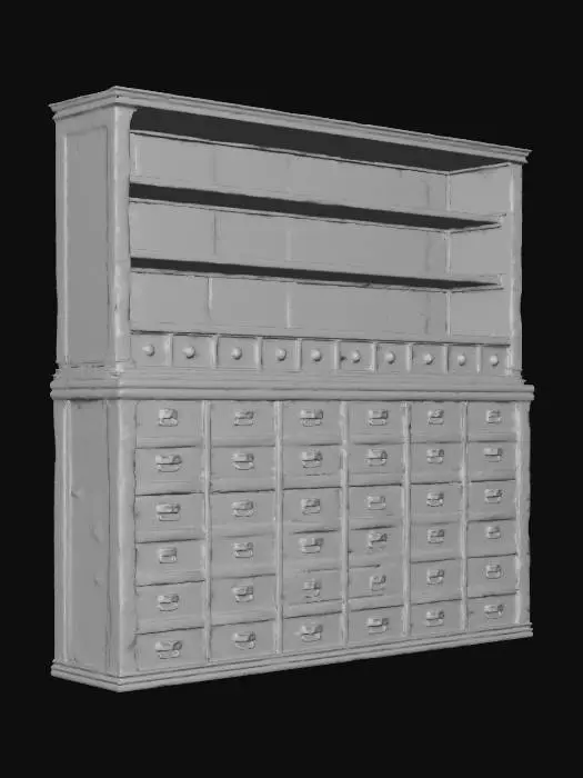 3D model for Antique Apothecary Cabinet, #Halloween2025#