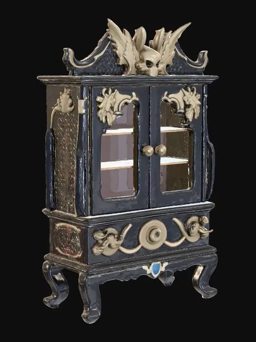 3D model for Gothic China Cabinet, #Halloween2025#