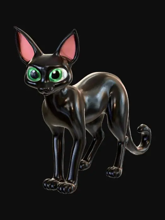 3D model for stylized 3D Caracal