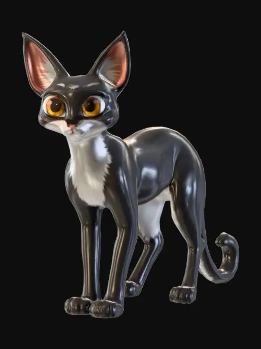 3D model for stylized 3D Caracal