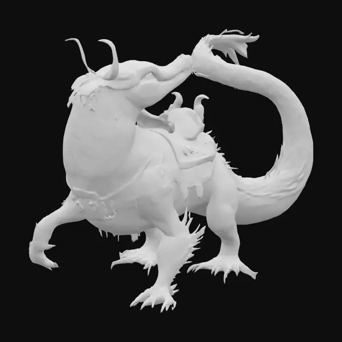 3D model for Frostwind Dragon, Crocodile, Mount