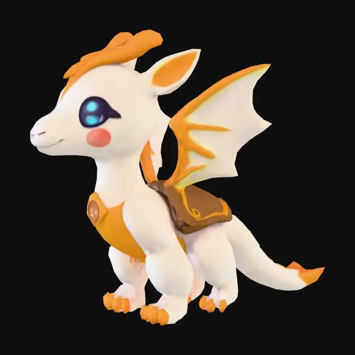 3D model for anime like pokemon, cute animal spiritual pets. fantasy, chibi baby, fantasy, elemental. Wings. mature. palword, pixard. mount
saddle
