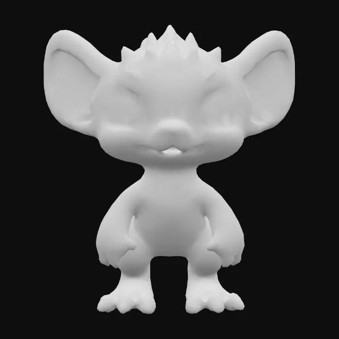 3D model for Stylized, warcreaft artstyle, Ice Jerboa. pokemon eyes