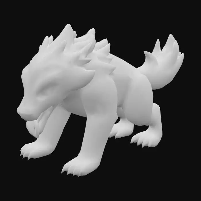 3D model for south african Honey Badger, anime like pokemon, spiritual pets. fantasy,Stylized, epic and magestic south african Honey Badger. fierce, mature, black and white badger