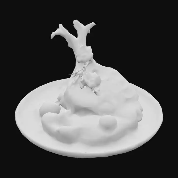 3D model for Create a collection of funny and surreal food dishes using imaginary or mythical creatures as the main ingredients. Each dish should look like a gourmet restaurant plate, with detailed garnishes and sides. Include whimsical features like cooked steak or ham, roasted veggies. Use unexpected flavor combinations and humorous plating, The creatures can be fantasy animals. Keep the style lighthearted, absurd, and visually rich, #food#, #food#