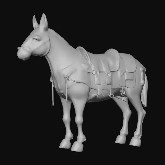 3D model for Stylized sidebags or panniers. for pack animal