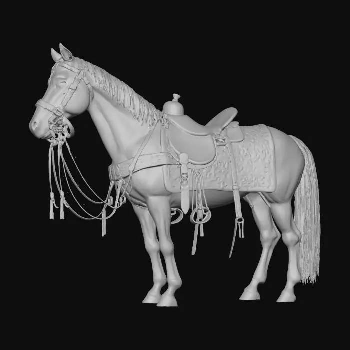3D model for stylized, trade pack for horse