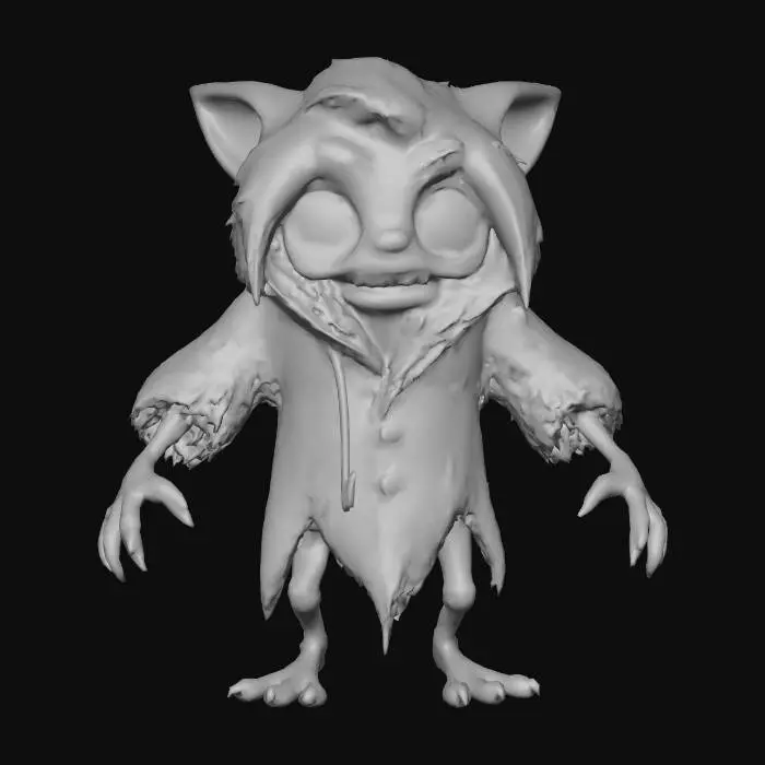 3D model for stylized wild animal plushies, stuffed creepy halloween themed animal, undead zombie theme, fun look., #Halloween2025#