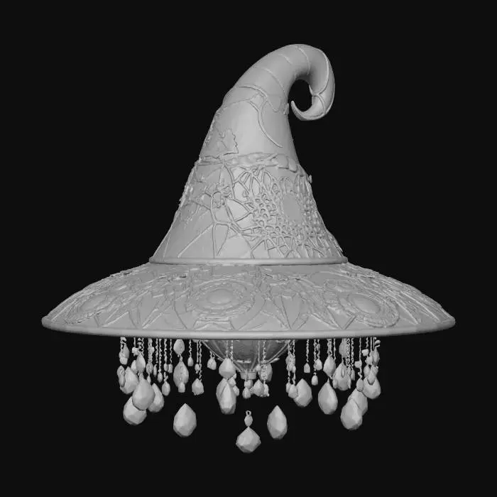 3D model for Enchanted Illumination witch hat glass lamp, #Halloween2025#