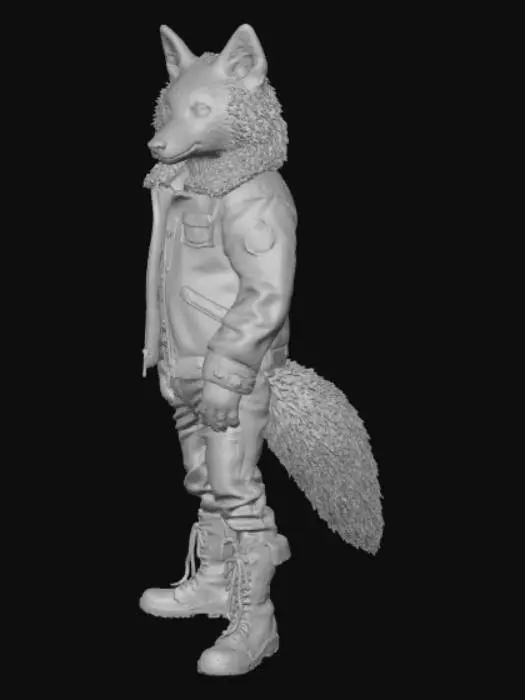 3D model for un jeun e loup humanoide il sera ultra cute mais il devra etre dans un style un peux hors la loi
