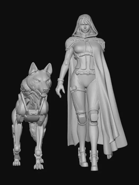 3D model for Crimson Cloak in Neon Rain