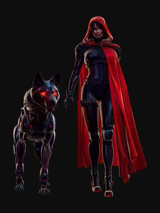 3D model for Crimson Cloak in Neon Rain