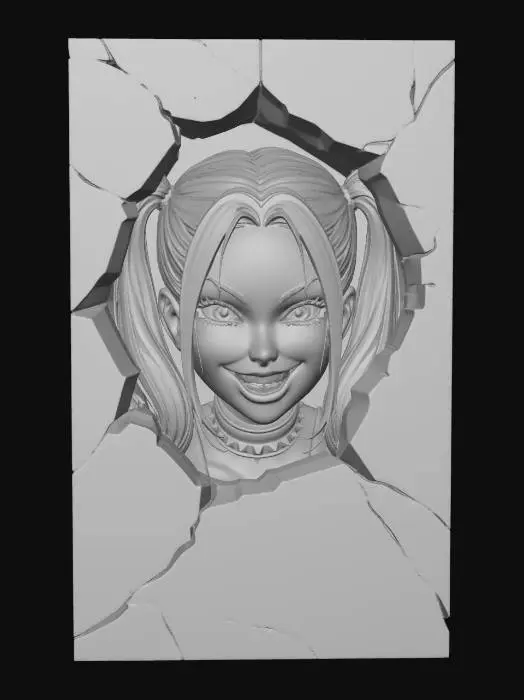 3D model for Harley Quinn Breaking Through