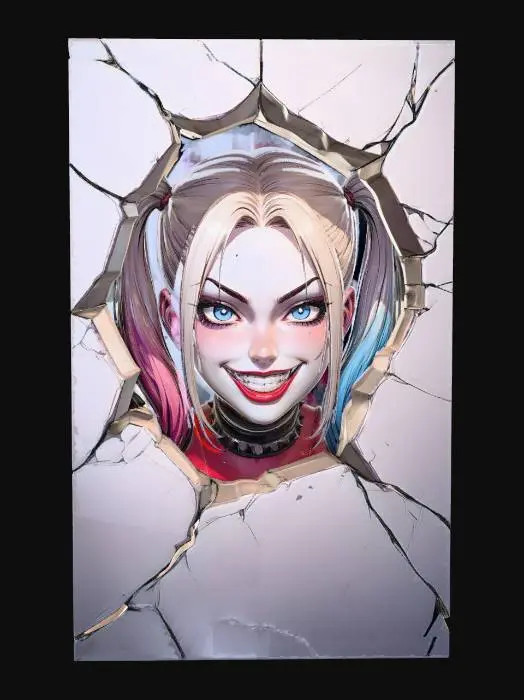 3D model for Harley Quinn Breaking Through