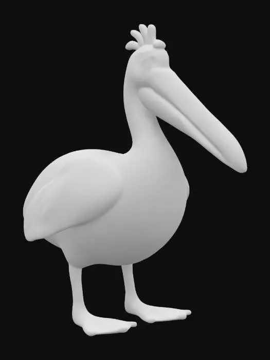 3D model for pelican, simplified